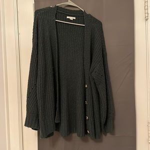 Forest Green Long Cardigan
